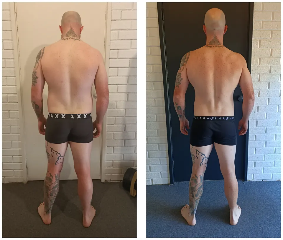 Callum, before and after