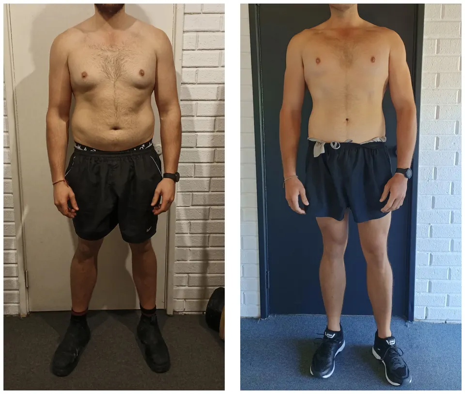 Jake, before and after