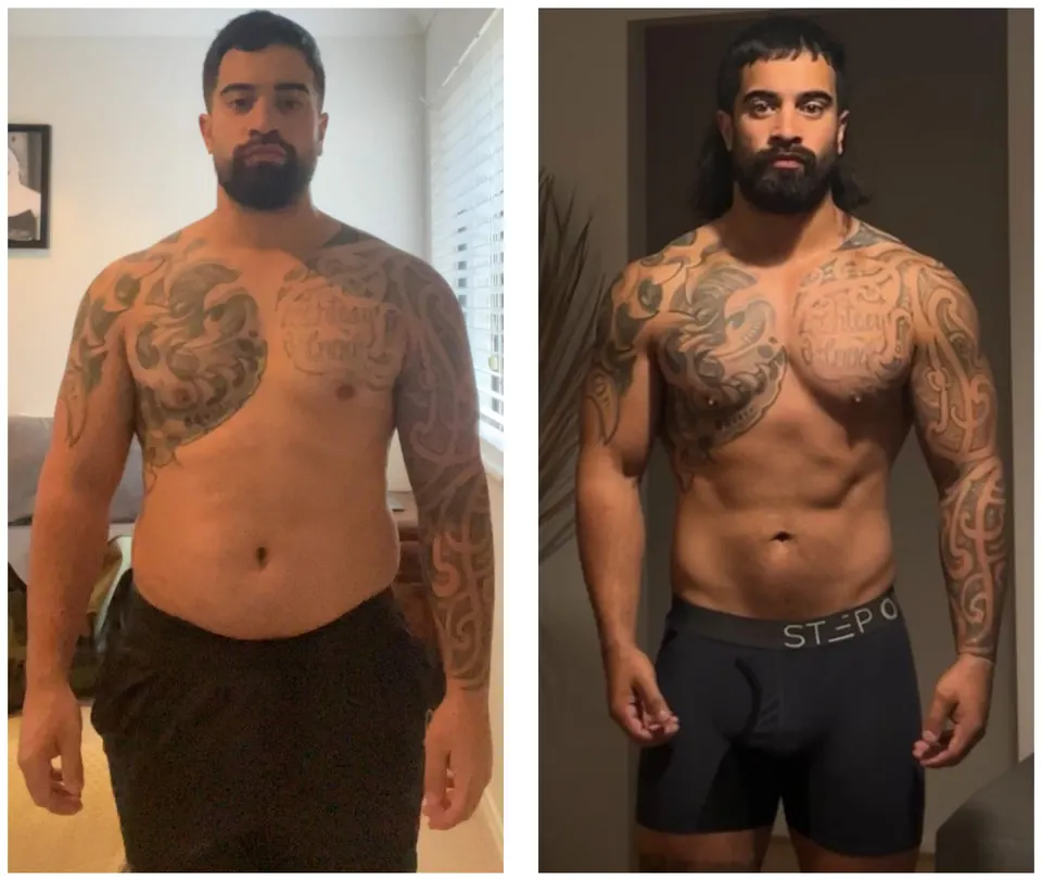Kayleb, before and after